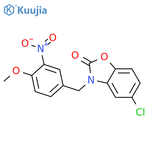 5-Chloro-3-(4-methoxy-3-nitrobenzyl)-1,3-benzoxazol-2(3H)-one structure