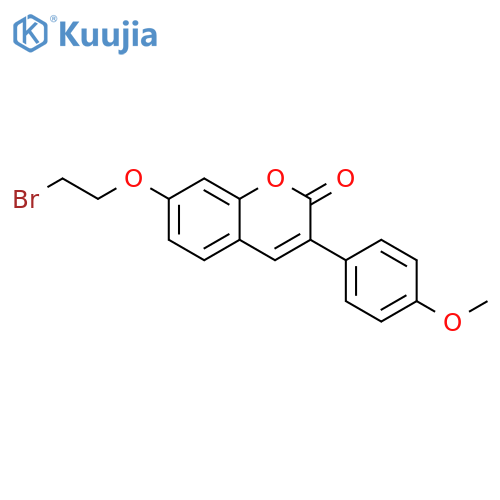7-(2-bromoethoxy)-3-(4-methoxyphenyl)-2H-chromen-2-one structure