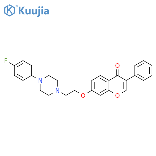 7-{2-4-(4-fluorophenyl)piperazin-1-ylethoxy}-3-phenyl-4H-chromen-4-one structure