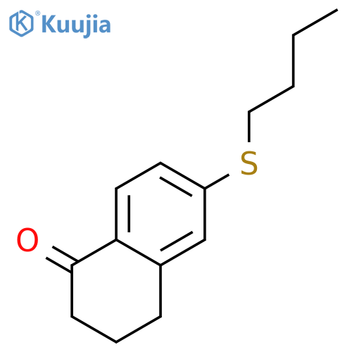 1(2H)-NAPHTHALENONE, 6-(BUTYLTHIO)-3,4-DIHYDRO- structure