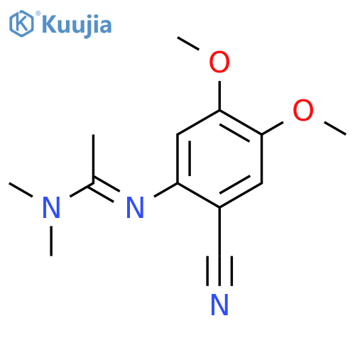 Ethanimidamide, N'-(2-cyano-4,5-dimethoxyphenyl)-N,N-dimethyl- structure