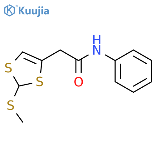 1,3-DITHIOLE-4-ACETAMIDE, 2-(METHYLTHIO)-N-PHENYL- structure