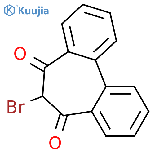 5H-DIBENZO[A,C]CYCLOHEPTENE-5,7(6H)-DIONE, 6-BROMO- structure