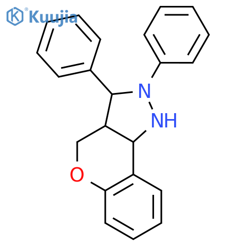 [1]Benzopyrano[4,3-c]pyrazole, 1,2,3,3a,4,9b-hexahydro-2,3-diphenyl- structure