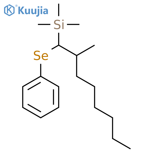 SILANE, TRIMETHYL[2-METHYL-1-(PHENYLSELENO)OCTYL]- structure