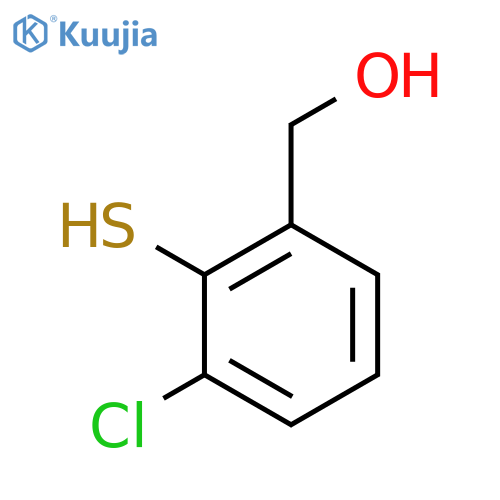 BENZENEMETHANOL, 3-CHLORO-2-MERCAPTO- structure