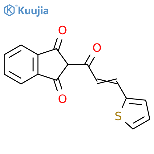 2-(E)-3-(2-Thienyl)-2-propenoyl-1H-indene-1,3(2H)-dione structure