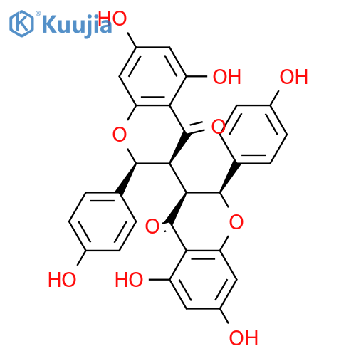 [3,3'-Bi-4H-1-benzopyran]-4,4'-dione,2,2',3,3'-tetrahydro-5,5',7,7'-tetrahydroxy-2,2'-bis(4-hydroxyphenyl)-,(2R,2'R,3R,3'R)-rel-(+)- structure