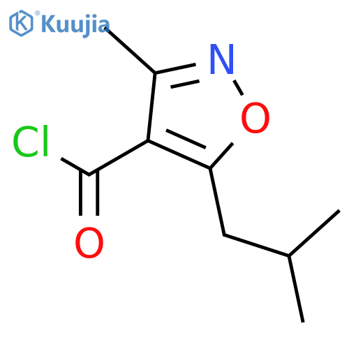 5-Isobutyl-3-methylisoxazole-4-carbonyl chloride structure