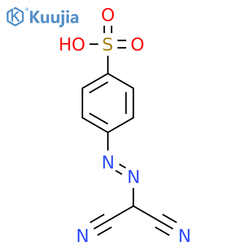 4-[(E)-(dicyanomethyl)diazenyl]benzenesulfonic acid structure