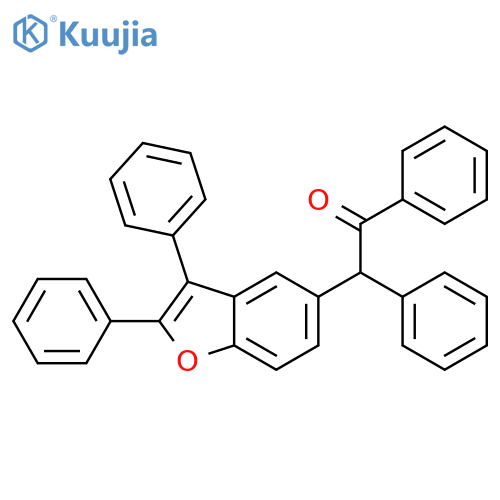 Ethanone, 2-(2,3-diphenyl-5-benzofuranyl)-1,2-diphenyl- structure