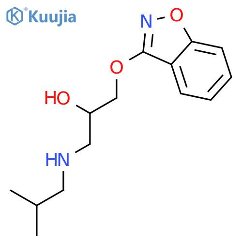 2-Propanol, 1-(1,2-benzisoxazol-3-yloxy)-3-[(2-methylpropyl)amino]- structure