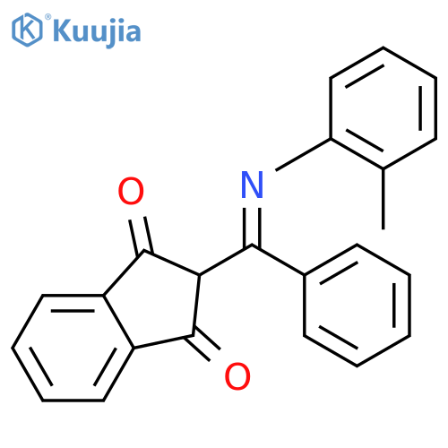 2-[(Z)-[(2-methylphenyl)imino](phenyl)methyl]-1H-indene-1,3(2H)-dione structure