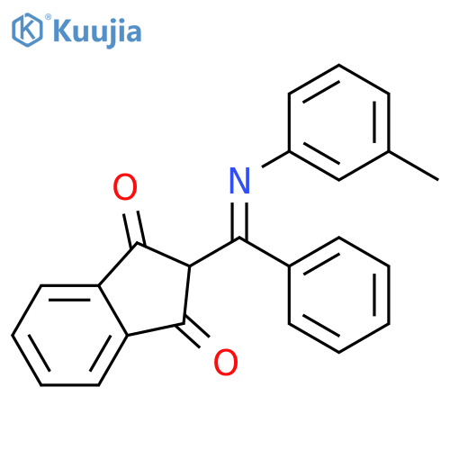 2-[(Z)-[(3-methylphenyl)imino](phenyl)methyl]-1H-indene-1,3(2H)-dione structure