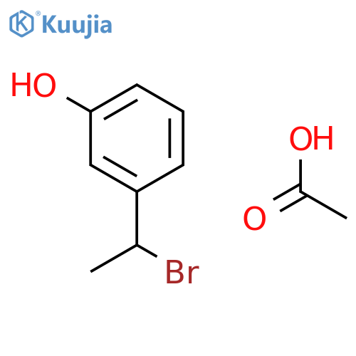 Phenol, 3-(1-bromoethyl)-, acetate structure
