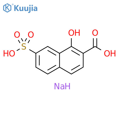 2-Naphthalenecarboxylic acid, 1-hydroxy-7-sulfo-, sodium salt (1:) structure