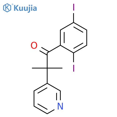 1-Propanone, 1-(2,5-diiodophenyl)-2-methyl-2-(3-pyridinyl)- structure