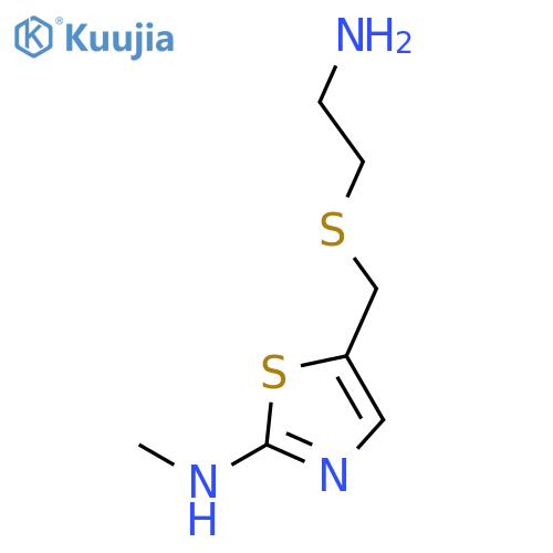 2-Thiazolamine, 5-[[(2-aminoethyl)thio]methyl]-N-methyl- structure