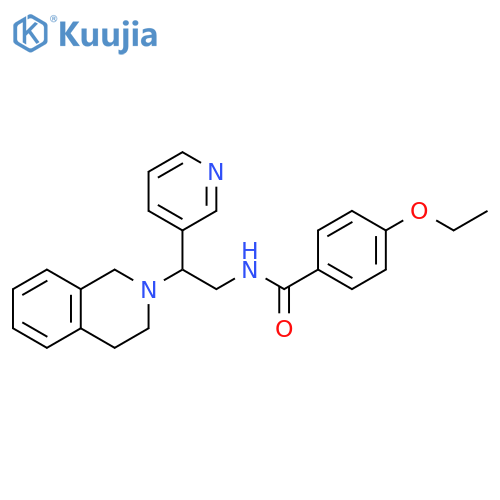 4-ethoxy-N-2-(pyridin-3-yl)-2-(1,2,3,4-tetrahydroisoquinolin-2-yl)ethylbenzamide structure