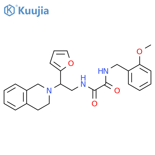 N-2-(furan-2-yl)-2-(1,2,3,4-tetrahydroisoquinolin-2-yl)ethyl-N'-(2-methoxyphenyl)methylethanediamide structure