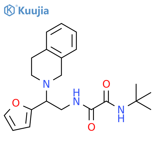 N-tert-butyl-N'-2-(furan-2-yl)-2-(1,2,3,4-tetrahydroisoquinolin-2-yl)ethylethanediamide structure