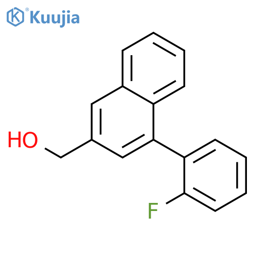 2-NAPHTHALENEMETHANOL, 4-(2-FLUOROPHENYL)- structure