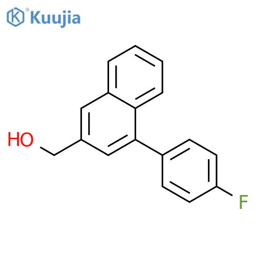 2-NAPHTHALENEMETHANOL, 4-(4-FLUOROPHENYL)- structure