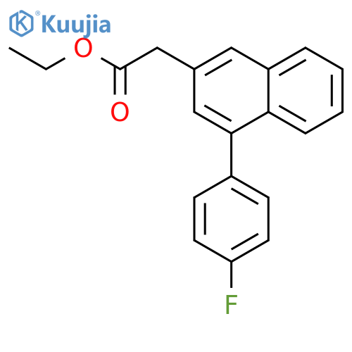 2-NAPHTHALENEACETIC ACID, 4-(4-FLUOROPHENYL)-, ETHYL ESTER structure
