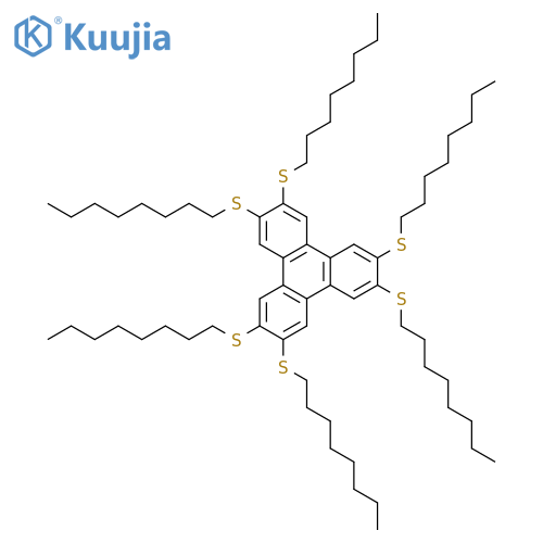 Triphenylene, 2,3,6,7,10,11-hexakis(octylthio)- structure