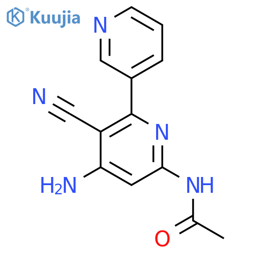 Acetamide, N-(4-amino-3-cyano[2,3'-bipyridin]-6-yl)- structure