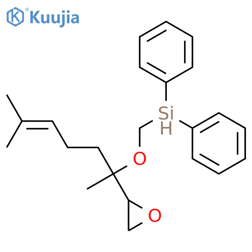 Silane,[[(1S)-1,5-dimethyl-1-(2R)-oxiranyl-4-hexenyl]oxy]methyldiphenyl- structure