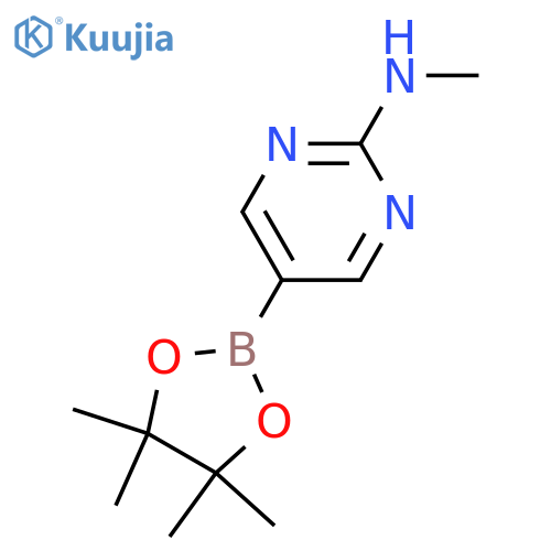 N-Methyl-5-(4,4,5,5-tetramethyl-1,3,2-dioxaborolan-2-yl)pyrimidin-2-amine structure