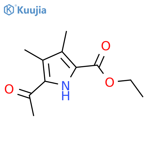 Ethyl 5-acetyl-3,4-dimethyl-1H-pyrrole-2-carboxylate structure