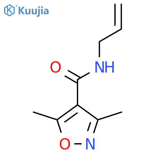 3,5-dimethyl-N-(prop-2-en-1-yl)-1,2-oxazole-4-carboxamide structure