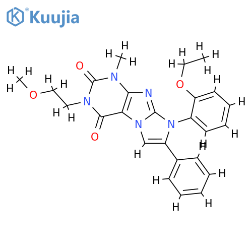 8-(2-ethoxyphenyl)-3-(2-methoxyethyl)-1-methyl-7-phenyl-1H,2H,3H,4H,8H-imidazo1,2-gpurine-2,4-dione structure