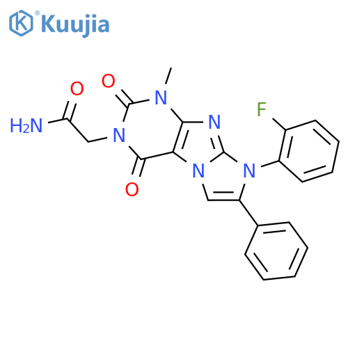 2-8-(2-fluorophenyl)-1-methyl-2,4-dioxo-7-phenyl-1H,2H,3H,4H,8H-imidazo1,2-gpurin-3-ylacetamide structure