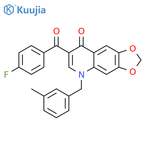 7-(4-fluorobenzoyl)-5-(3-methylphenyl)methyl-2H,5H,8H-1,3dioxolo4,5-gquinolin-8-one structure