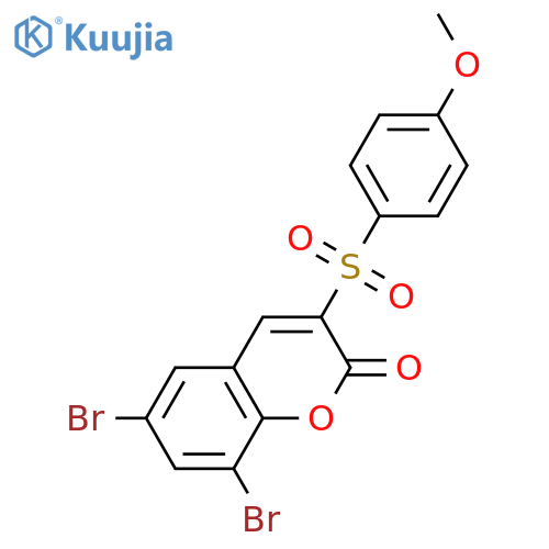 6,8-dibromo-3-(4-methoxybenzenesulfonyl)-2H-chromen-2-one structure