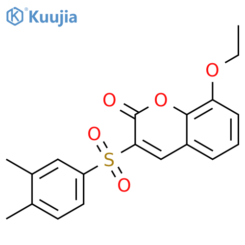 3-(3,4-dimethylbenzenesulfonyl)-8-ethoxy-2H-chromen-2-one structure