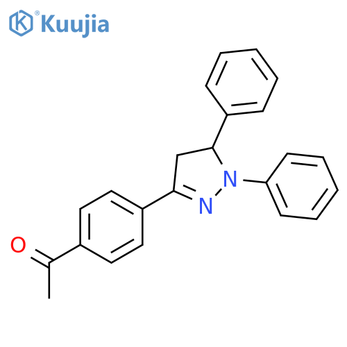 Ethanone, 1-[4-[4,5-dihydro-1,5-diphenyl-1H-pyrazol-3-yl]phenyl]- structure