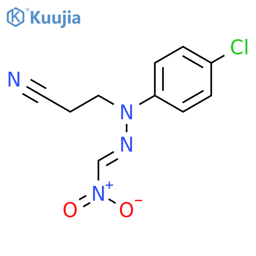 Propanenitrile, 3-[(4-chlorophenyl)(nitromethylene)hydrazino]- structure
