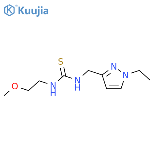 1-(1-Ethyl-1H-pyrazol-3-ylmethyl)-3-(2-methoxy-ethyl)-thiourea structure