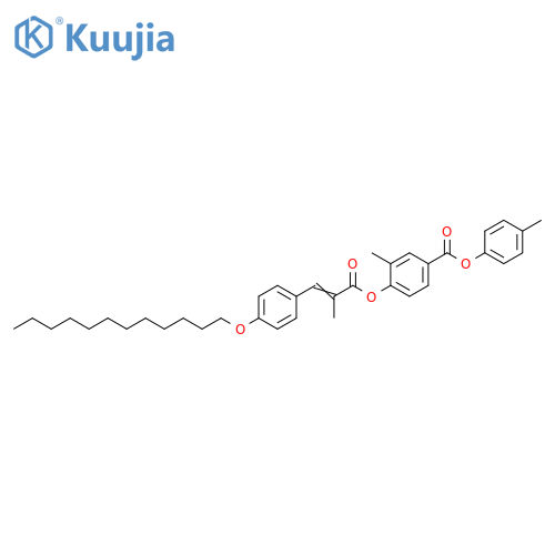 Benzoic acid,4-[[3-[4-(dodecyloxy)phenyl]-2-methyl-1-oxo-2-propenyl]oxy]-3-methyl-,4-methylphenyl ester structure