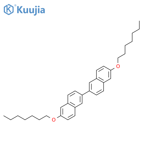 2,2'-BINAPHTHALENE, 6,6'-BIS(HEPTYLOXY)- structure