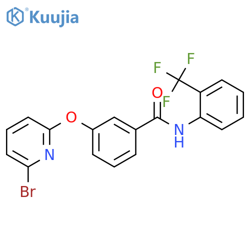 Benzamide, 3-[(6-bromo-2-pyridinyl)oxy]-N-[2-(trifluoromethyl)phenyl]- structure