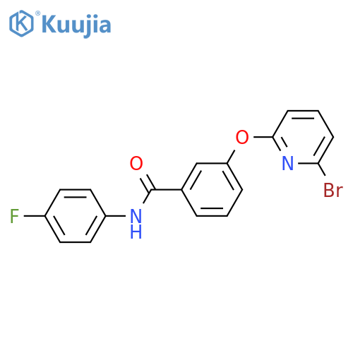 Benzamide, 3-[(6-bromo-2-pyridinyl)oxy]-N-(4-fluorophenyl)- structure
