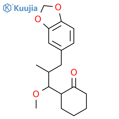 CYCLOHEXANONE, 2-[3-(1,3-BENZODIOXOL-5-YL)-1-METHOXY-2-METHYLPROPYL]- structure