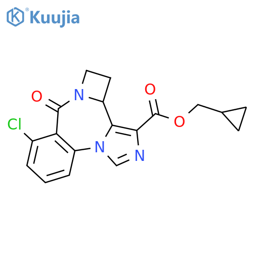 cyclopropylmethyl (12aS)-8-chloro-9-oxo-12,12a-dihydro-9H,11H-azeto[2,1-c]imidazo[1,5-a][1,4]benzodiazepine-1-carboxylate structure