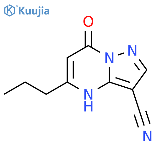 7-oxo-5-propyl-4H,7H-pyrazolo1,5-apyrimidine-3-carbonitrile structure