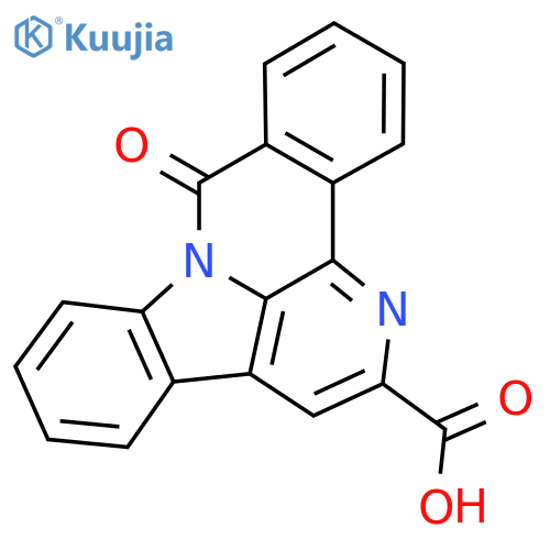 8-Oxo-8H-benzo[c]indolo[3,2,1-ij][1,5]naphthyridine-2-carboxylic acid structure